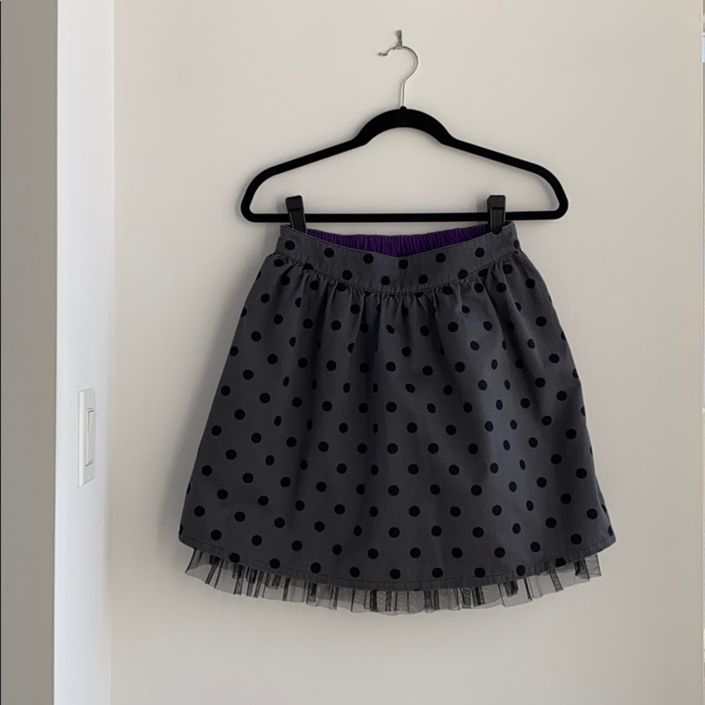 Polka Dot Skirt with Tulle edge